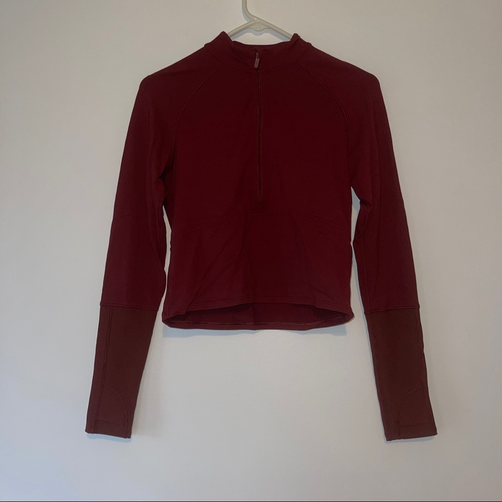 Lululemon dark red zip pullover